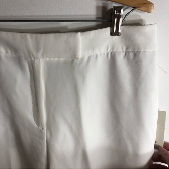 Joie White Cropped Wide Leg Pleated Pants NWT Sz 12 Women’s - Picture 4 of 10